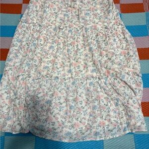 Celebrity Pink Floral A-Line Skirt - Pink and Blue